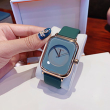 GUOU古欧手表女2021年新款果冻设计小方表简约时尚硅胶带女士手表