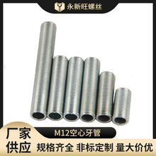 批发M12空心牙管 出线全丝细牙管螺丝杆 台灯吊灯灯具配件连接管