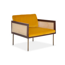 新中式实木沙发现代简约设计师藤编布艺软包客厅卧室户外休闲沙发