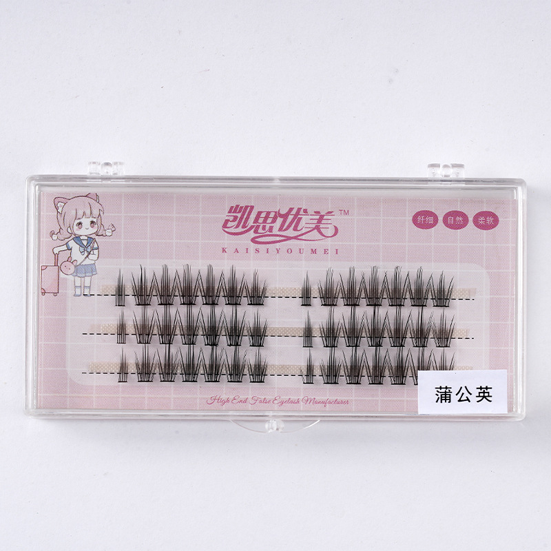 Dandelion False Eyelashes Natural Long Dandelion Clustering False Eyelashes Fairy Hair Grafting Segmented Eyelash