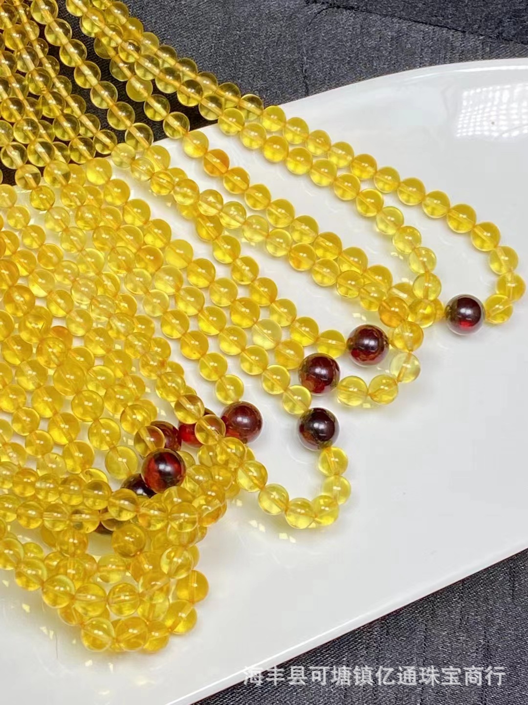 俄料天然蜜蜡金珀塔链小清新净水品质佩戴效果漂亮亿通珠宝批发