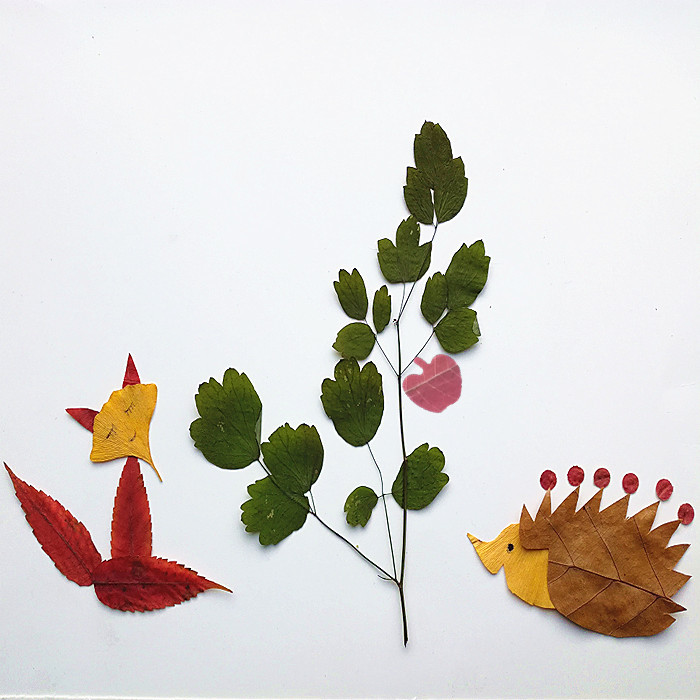 标本树叶贴画幼儿园学生儿童diy手工材料包课外作业亲子活动成品