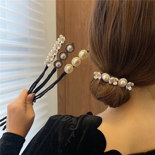 韩式超仙盘发器丸子头懒人盘发器珍珠花朵卷发棒扎头发发饰女