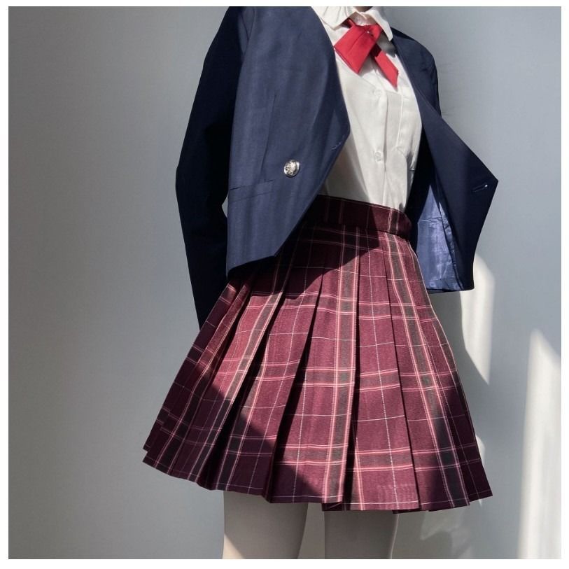 沙华jk制服格子百褶裙学生学院风日本系裙格裙校服裙短裙大促