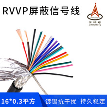 金环球屏蔽电缆 RVVP 16芯0.3平方 国标铜芯PVC软护套 厂家直销