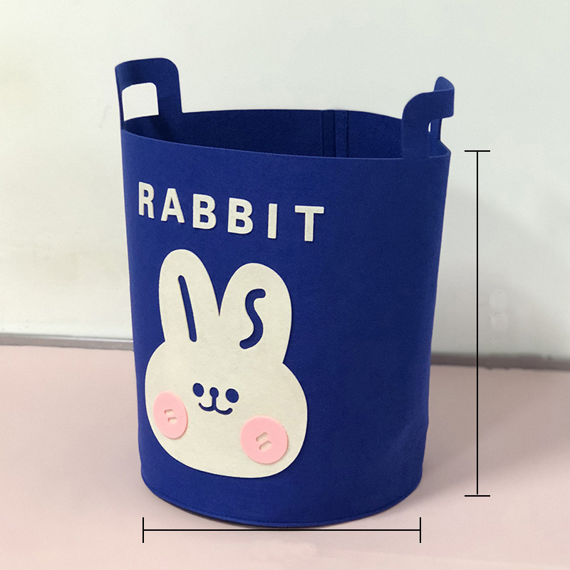 Felt Creative Laundry Basket Basket Household Folding Clothes Storage Basket Children Toy Storage Bucket Cartoon Laundry Basket