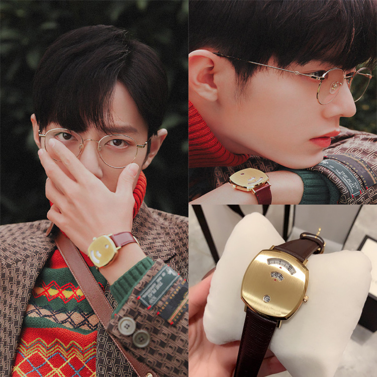 肖战同款钢带石英手表 古家卡通驰米老鼠女士腕表 中性情侣手表
