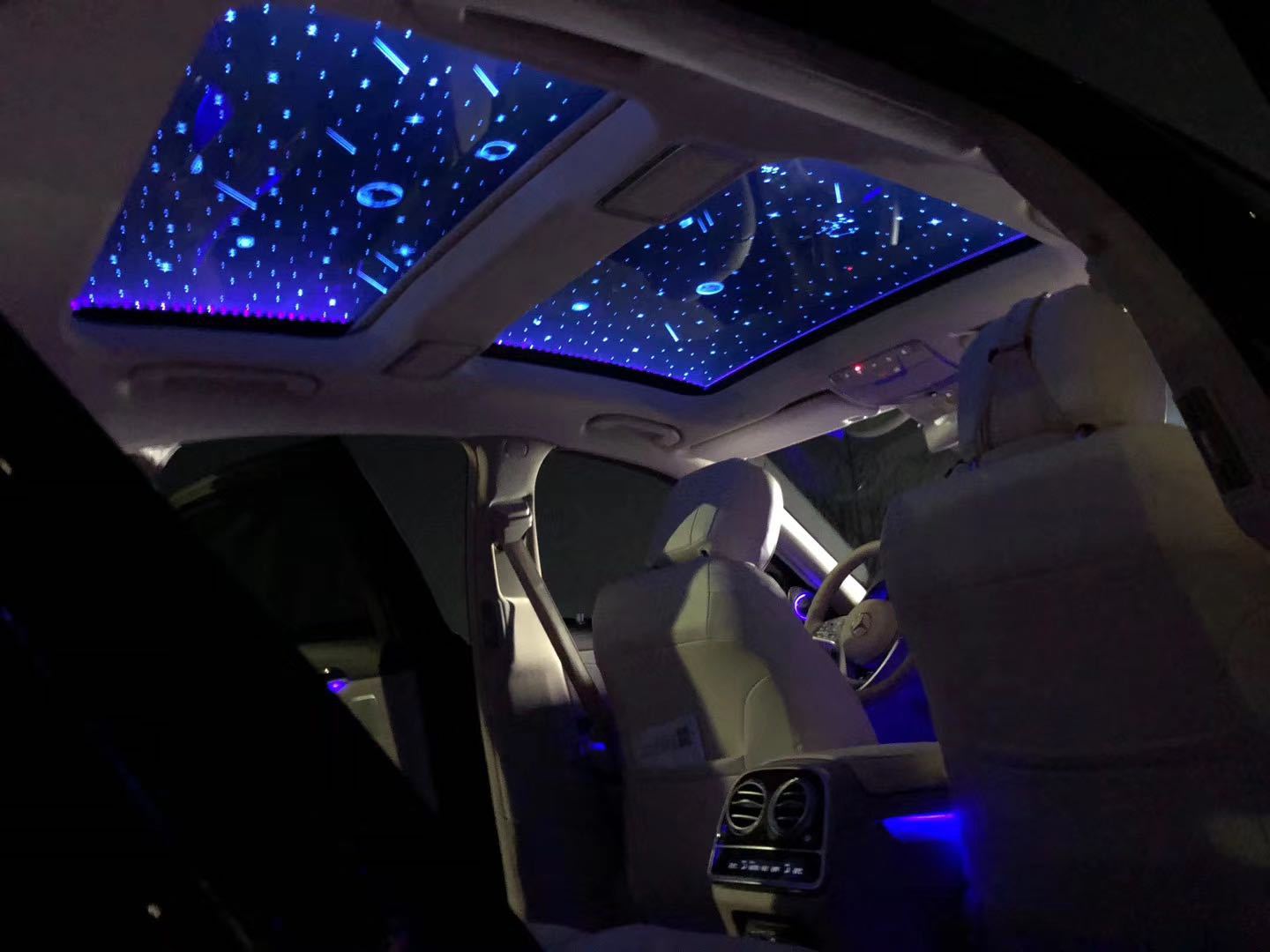 汽车全景天窗改装星空膜氛围灯满天星隔热液晶装饰星空顶满天星顶