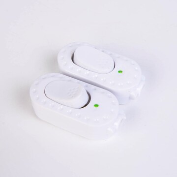 白色床头开关 带假夜光灯小翘板手捏开关 塑料开关单头接线开关