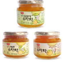 韩国进口柚子茶 韩福蜂蜜柠檬柚子茶果肉冲调饮品580g/1000g瓶装