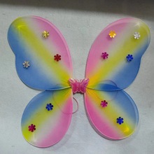 小格格背的蝴蝶翅膀儿童演出服道具表演装扮花仙子彩色花蝴蝶翅膀