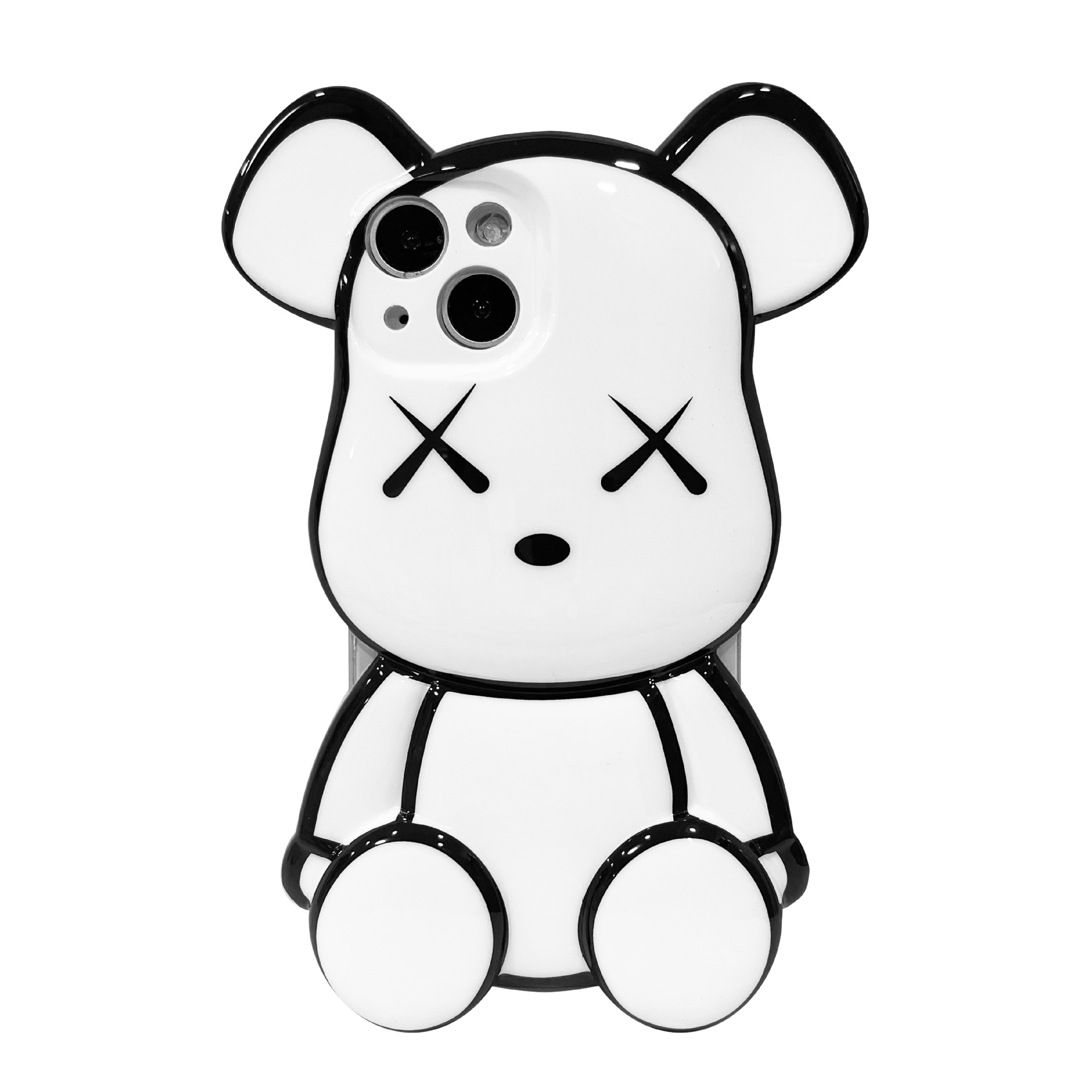 立体潮牌线条暴力熊苹果11适用iphone12/13pro max手机壳xs防摔xr