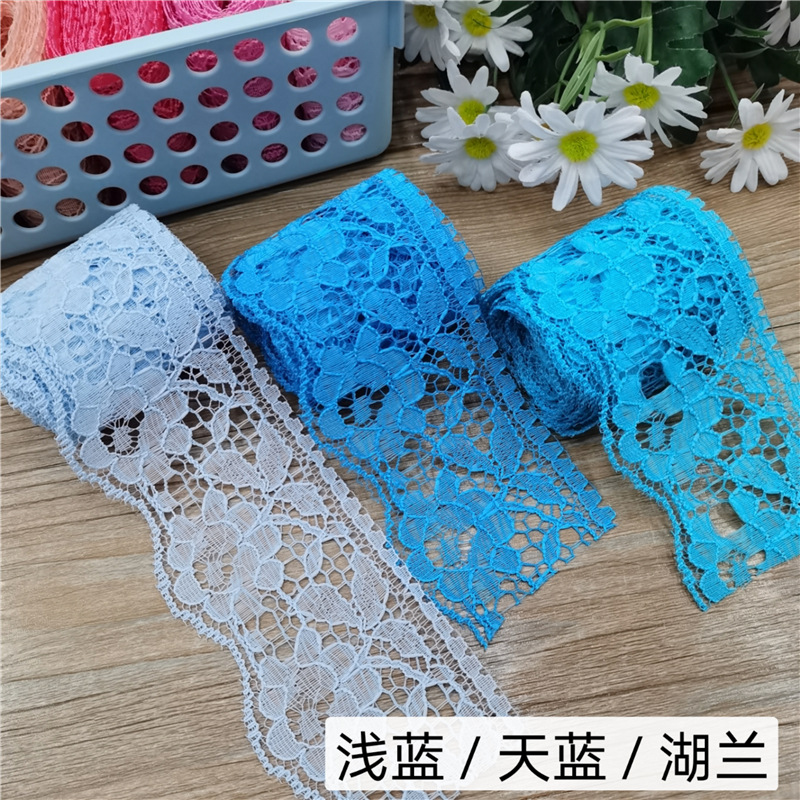 6cm bar code lace non-elastic water soluble lace polyester clothing accessories colorful color spot