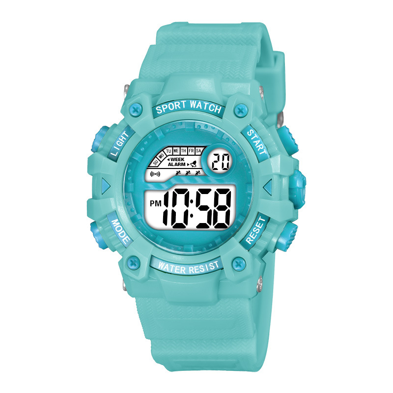 Cross-Border Children's Electronic Watch Primary School Student Sports Luminous Boys and Girls Multi-Function Timing Electronic Watch Wholesale