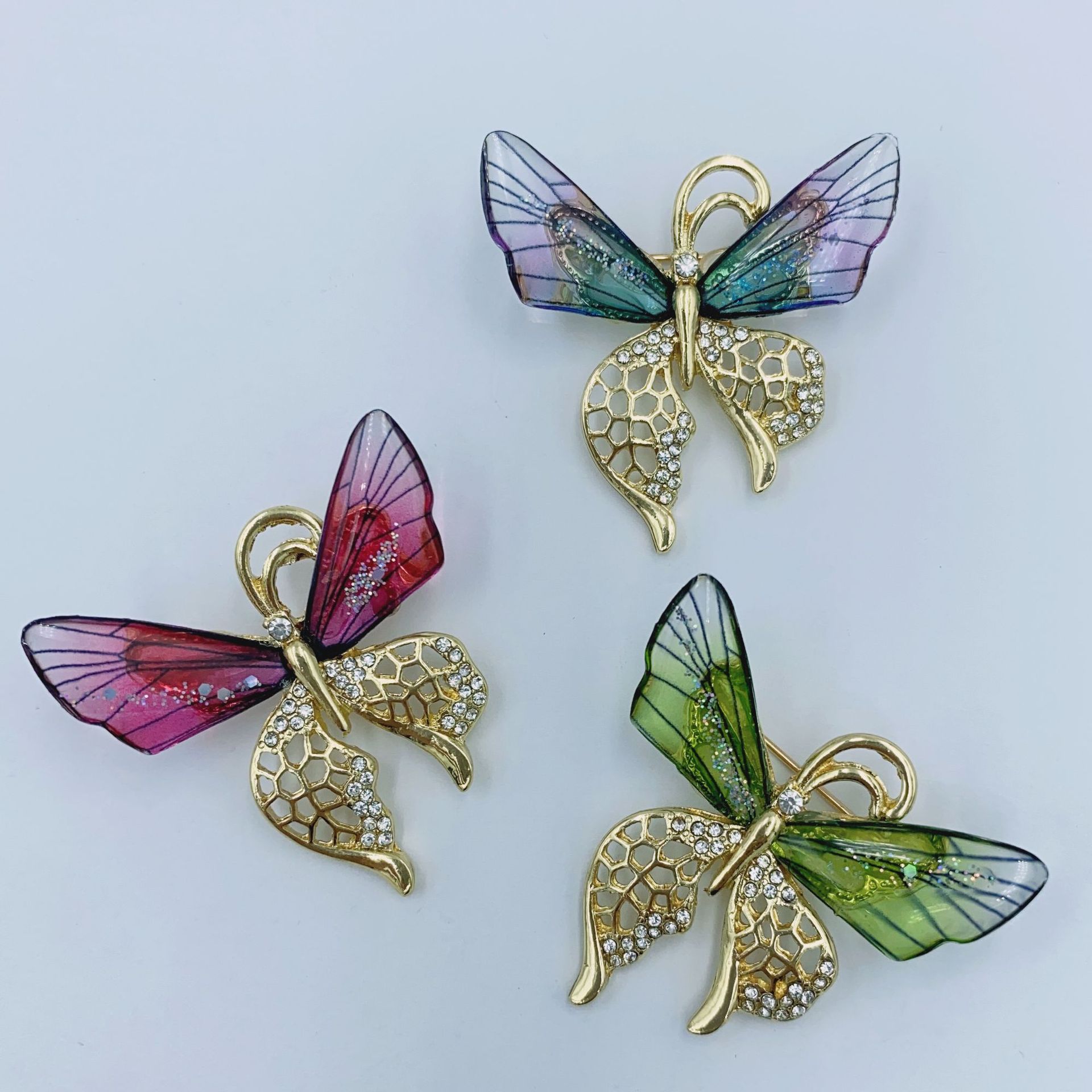 Beautiful New Epoxy Butterfly Dragonfly Bee Brooch Super Fairy Wild Fashion Insect Corsage Han Chinese Clothing and Bags Accessories