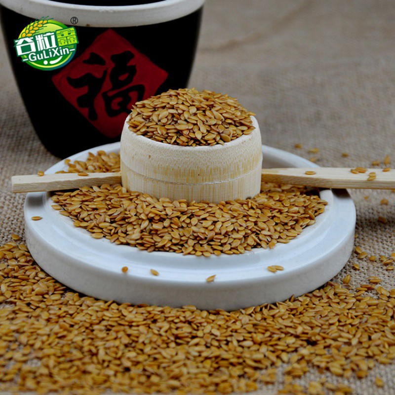 熟黄金亚麻籽熟褐色亚麻籽500g/袋代餐饮品烘焙原料-阿里巴巴