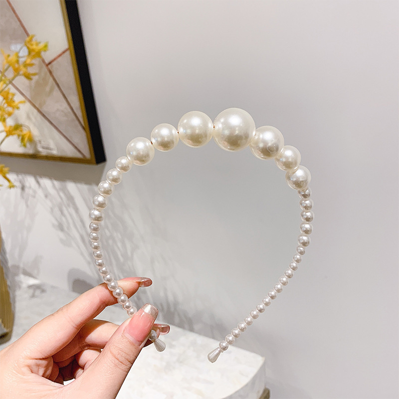 Pearl Headband Women's Korean-Style Internet Celebrity Rhinestone Headband Joker Hairclip Simple Temperament Pressure Hair Clip Hair Accessories Wholesale