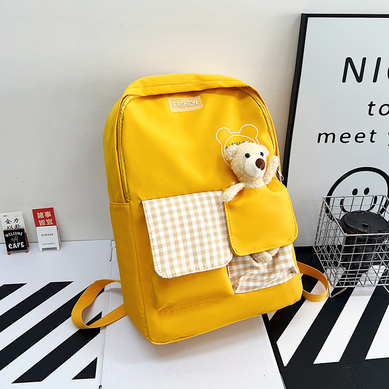 Autumn and Winter New Bear Style Backpack Outdoor Casual Cute Children Backpack Primary School Student Class Schoolbag