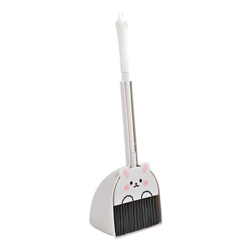 Children's Broom Dustpan Suit Home Cartoon Garbage Bucket Children Sweeping Cover Kindergarten Students Small Broom