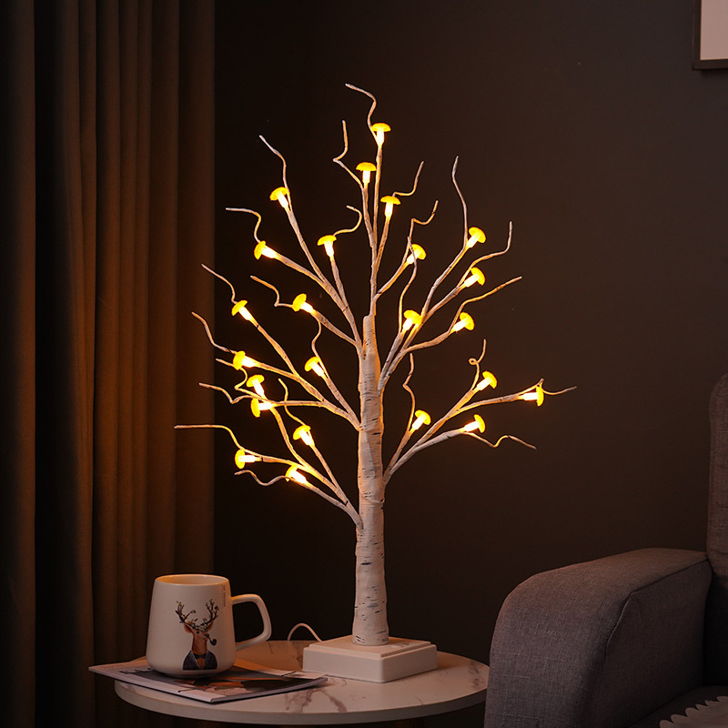 蘑菇树灯 led室内家居摆件小夜灯圣诞节活动派对布置发光树装饰灯