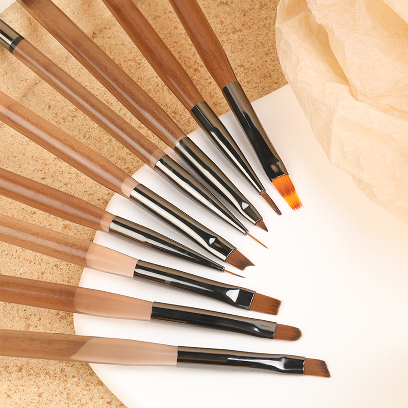 Japanese-Style Nail Brush Brush Set Sweeping Pen Double-Headed Construction Pen Phototherapy Painting Line Drawing Pen Gradient Pen Wholesale