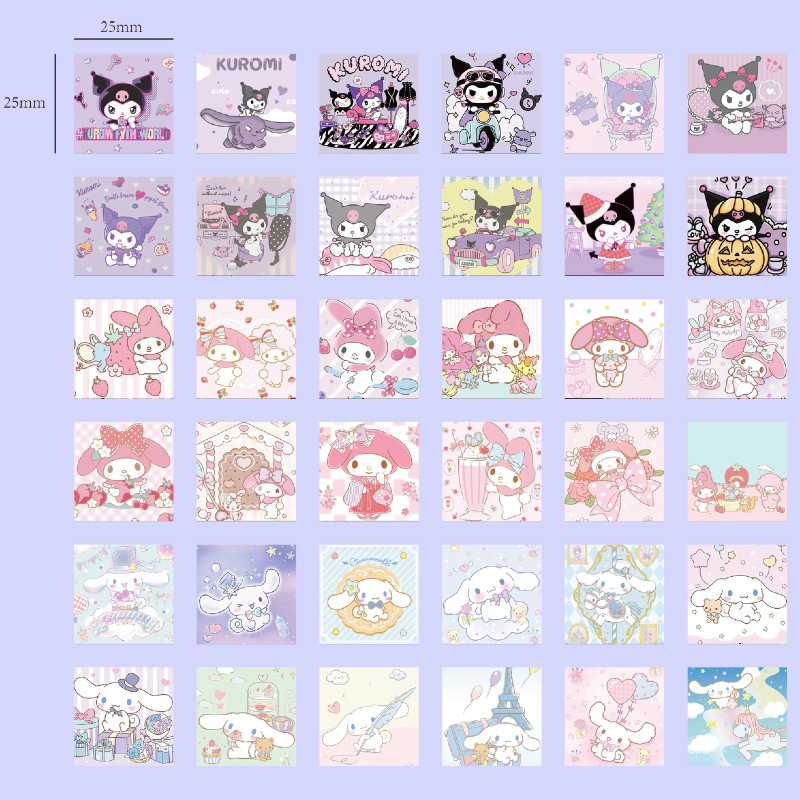 儿童库洛米玉桂狗女孩贴纸三丽欧手账贴画胶带女生奖励玩具不干胶