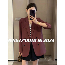 休闲西装外套女2024新款早秋季小个子宽松气质小众设计高级感西服