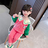girl Casual mlb suit 2022 Autumn new pattern Female baby Korean Edition Western style Cardigan sweatpants  Two piece set