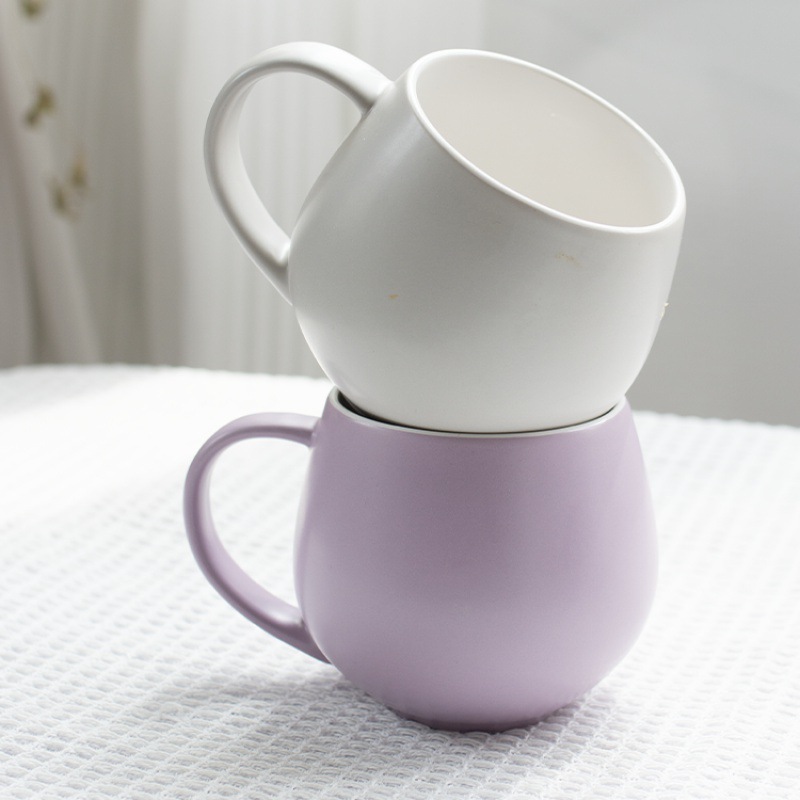女士简约陶瓷杯子牛奶个性情侣办公室家居球子一件批发
