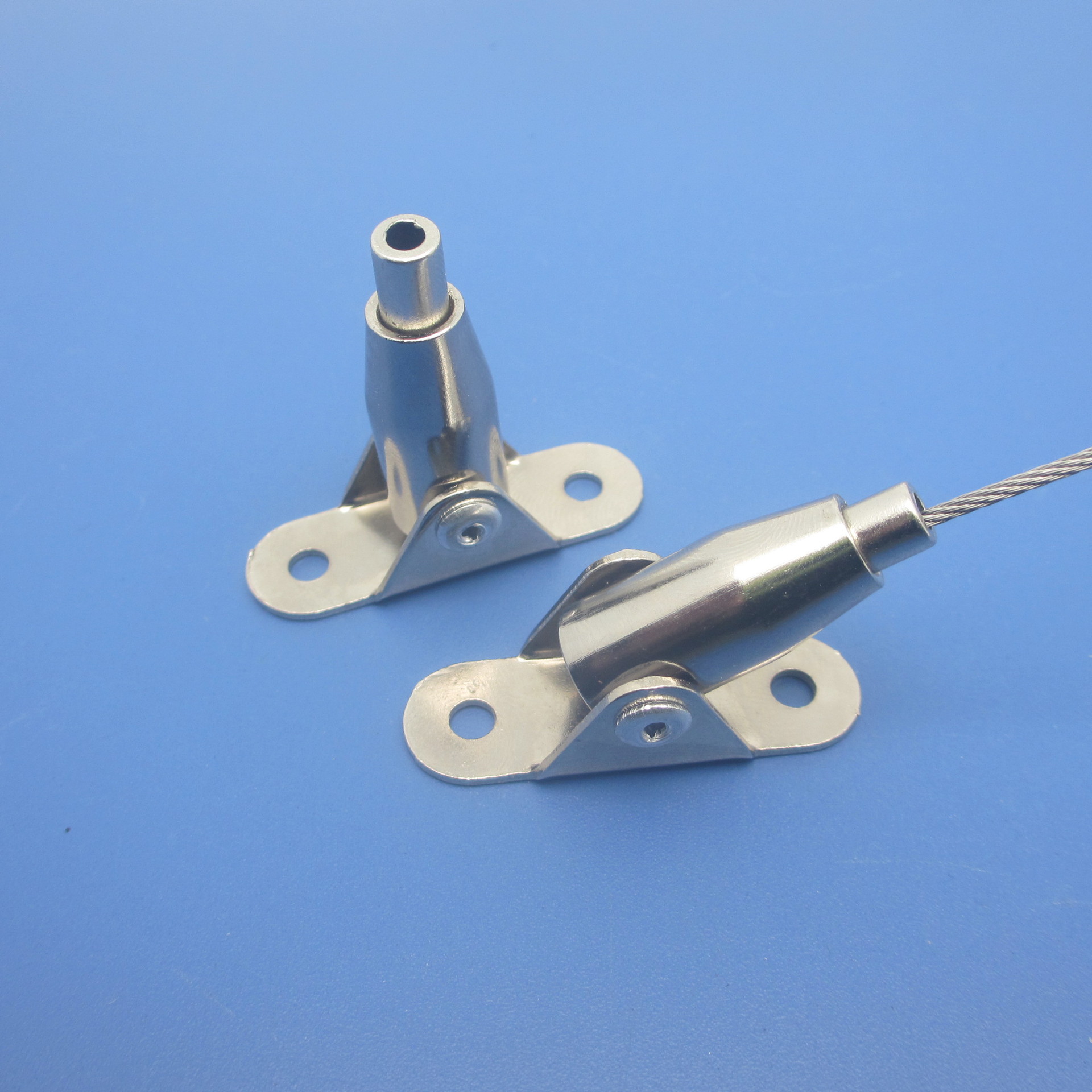 厂家批发自动窗帘钢丝绳伸缩器活动型万向码t形天花锁线器