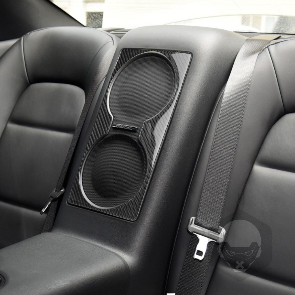 适用于08-16年尼桑gtr r35碳纤维后座喇叭贴改装汽车装饰内饰贴件
