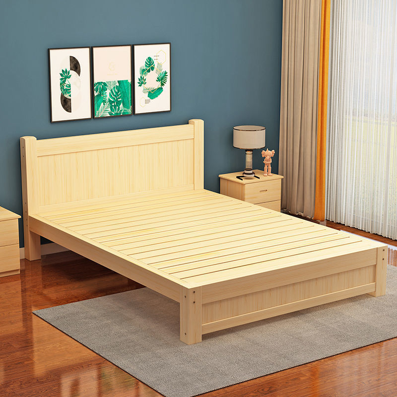 木床便宜的批发实木床现代简约出租房单人床松木床经济型单人床
