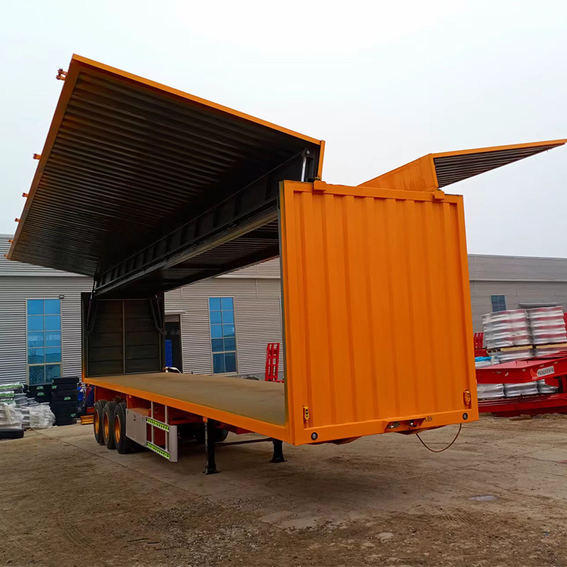 展翼厢式半挂车 展翼一体箱式运输挂车物流运输车半挂货车