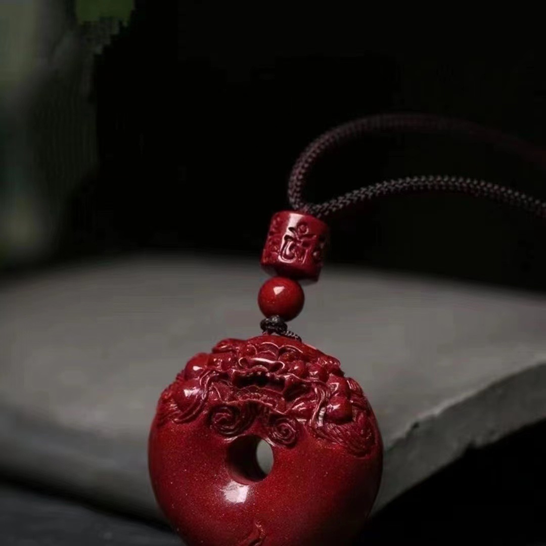 高含量紫金砂朱砂貔貅平安扣吊坠挂件项链紫金砂饰品男女可佩戴款