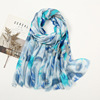 Cross border new pattern Halo Gradient Cotton and hemp scarf Pomo Travel? Anti sai Beach towel Shawl XB203