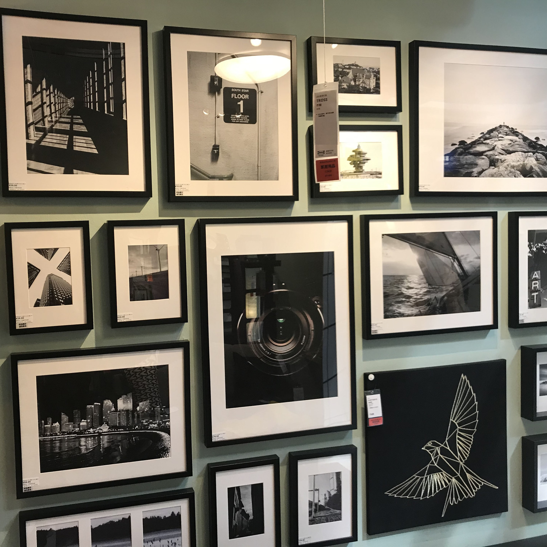 儿童美术挂墙画框创意精美证书装裱正方形桌摆拼图框实木摆件相框