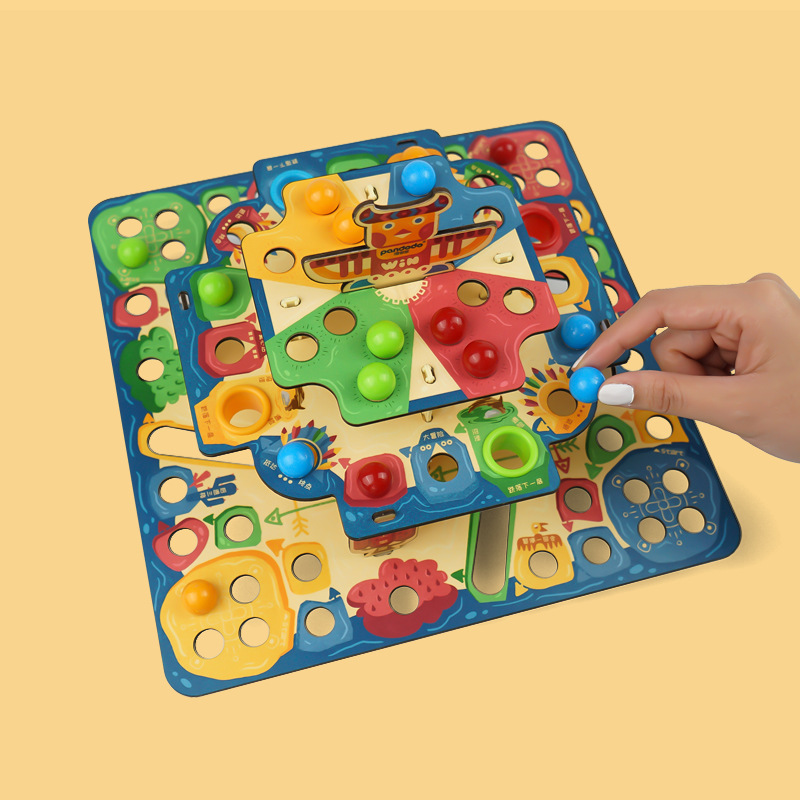 3d拼叠桌面棋牌户外休闲聚会立体飞行棋玩具桌游真心话大冒险桌游