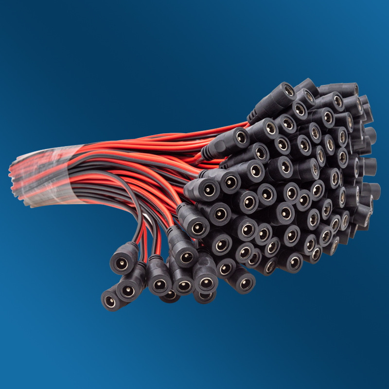 纯铜芯dc电源线监控摄像头电源接头红黑母头集中供电12v24v一根价
