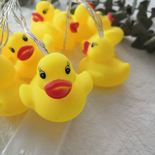 小小搪胶动物小黄鸭子LED灯串灯圣诞节派对装饰彩灯串灯