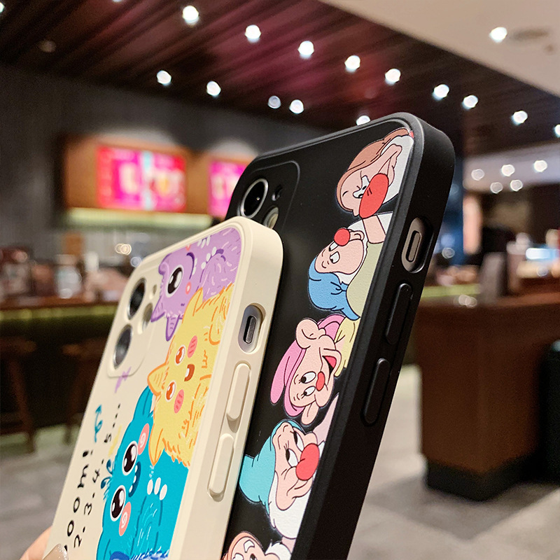卡通可爱七个小矮人适用11pro max苹果13手机壳11max液态12保护套