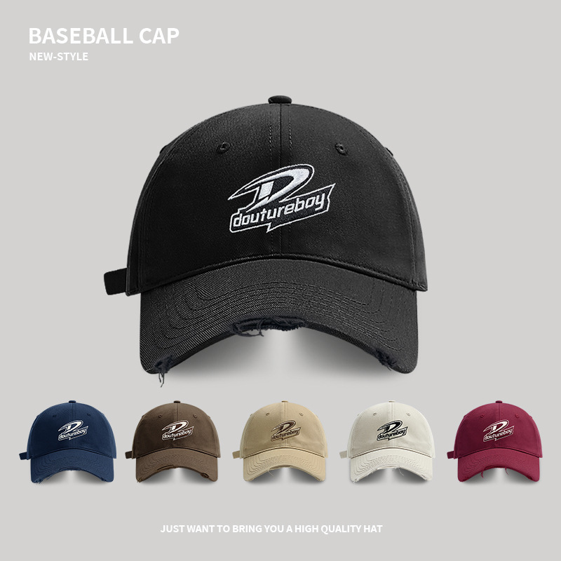 korean ins fashion brand letter embroidered baseball cap men and women spring summer sun hat korean style face-looking small peaked cap