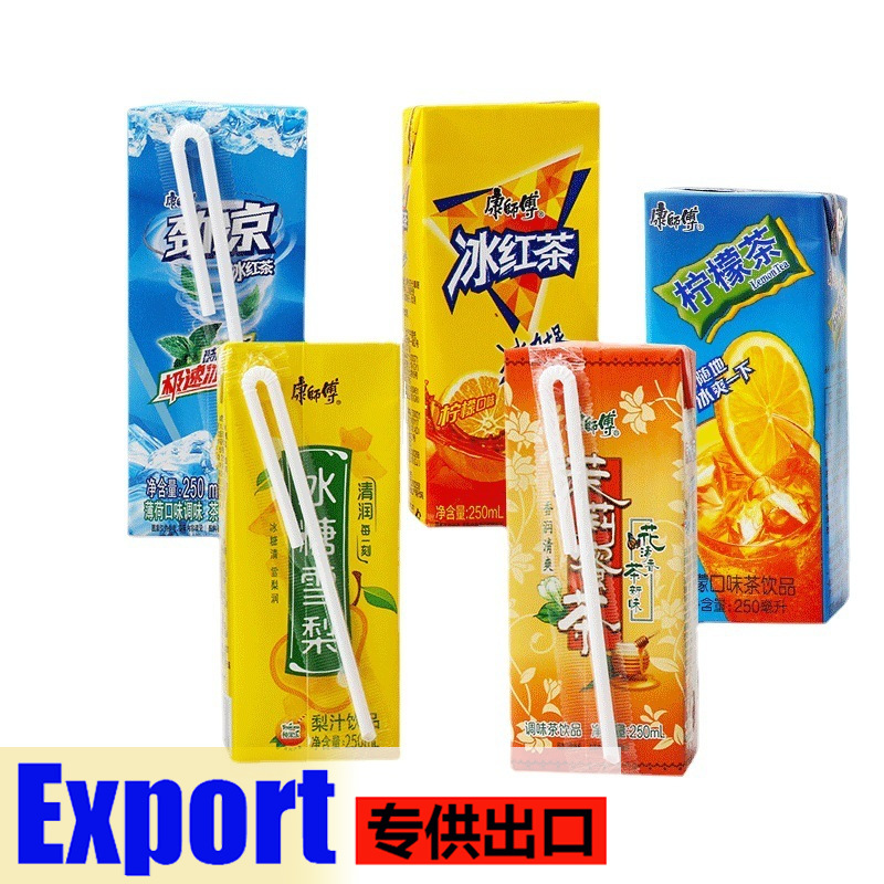 康师傅冰红茶纸盒装新品一件代发250ml下午茶饮料茉莉蜂蜜柠檬茶