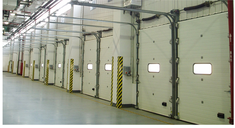 安装工厂车间厂房工业提升门 物流仓库翻板滑升门 工业垂直提升门