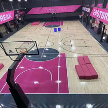 洛可风情篮球馆实木运动木地板生产厂家批发价格 室内体育馆地板