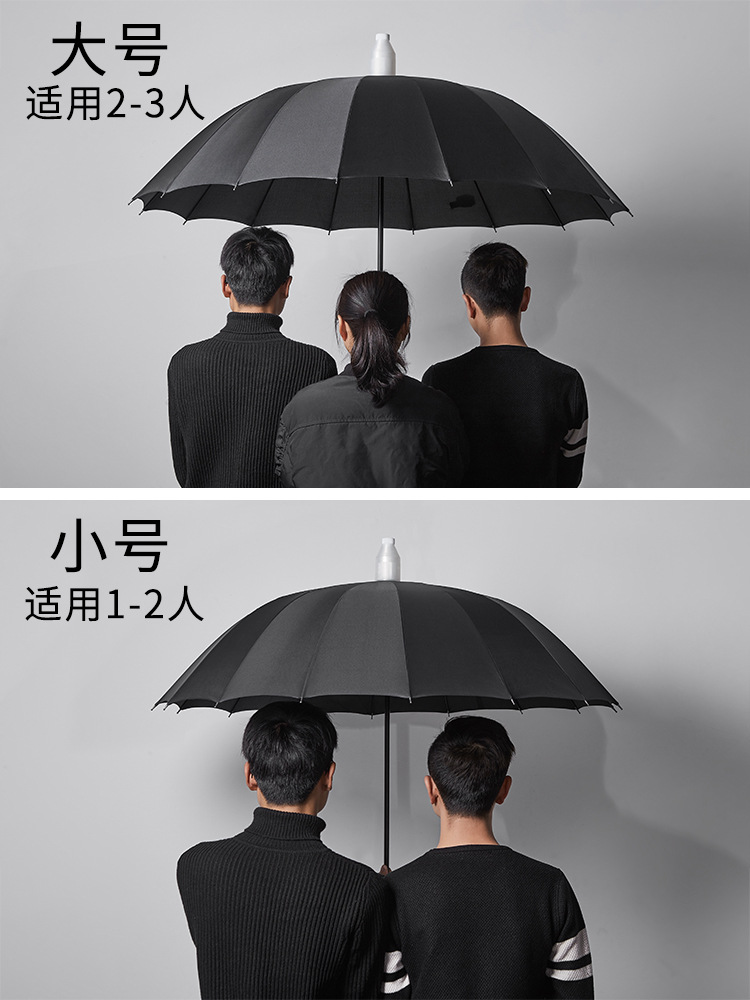 16-Bone Waterproof Cover Umbrella Large Double Automatic Long Handle Straight Umbrella Leak-Proof Car Advertising Umbrella Printed Logo