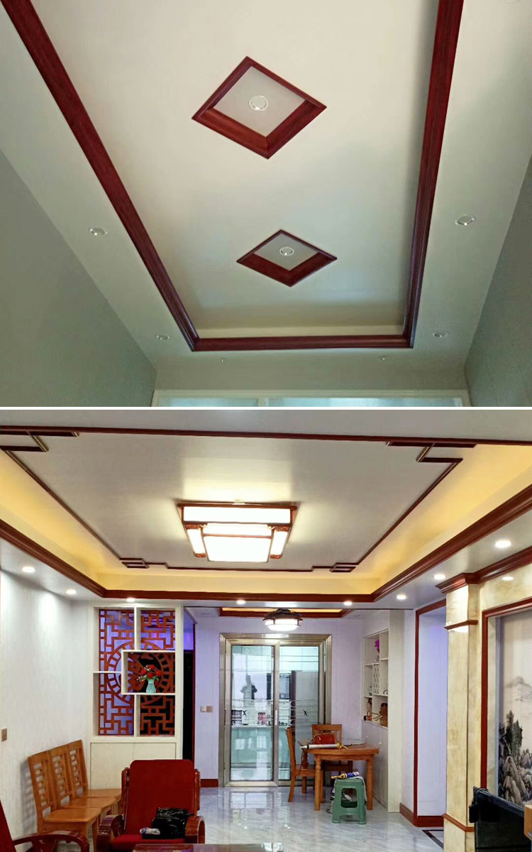 竹木纤维小阴角线40mm天花吊顶顶角线集成墙面背景墙装饰线条