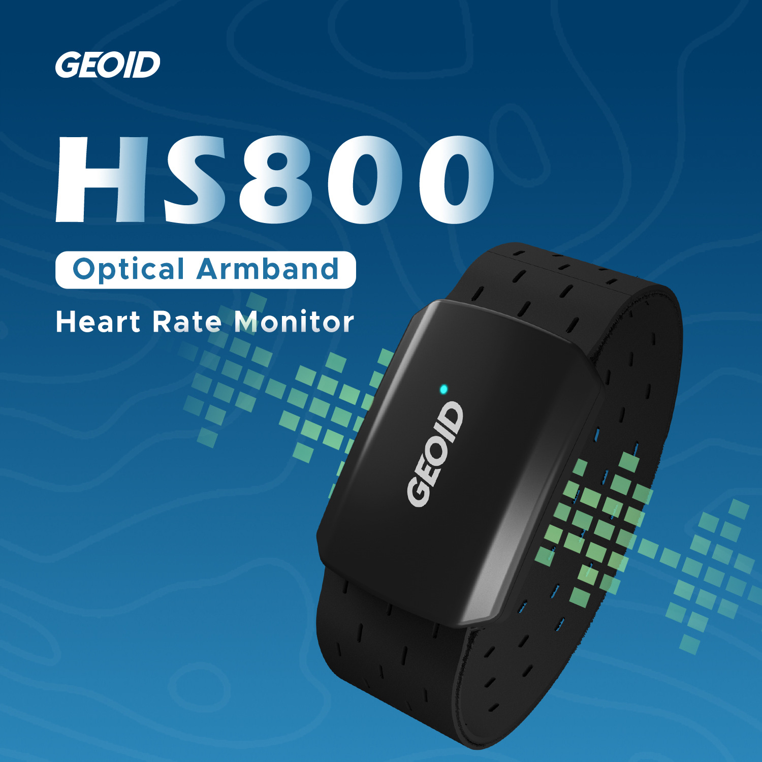 GEOID HS800臂带心率监测器IP67运动防水蓝牙ANT健身户外传感器