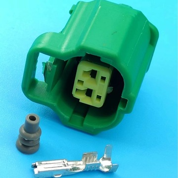 2孔防水护套绿色车用接插件 汽车线束连接器插头dj70217ye-1.8-21-阿
