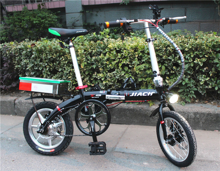 代驾恩达12寸锂电折叠电动自行车铝合金车架电动车电瓶车外贸