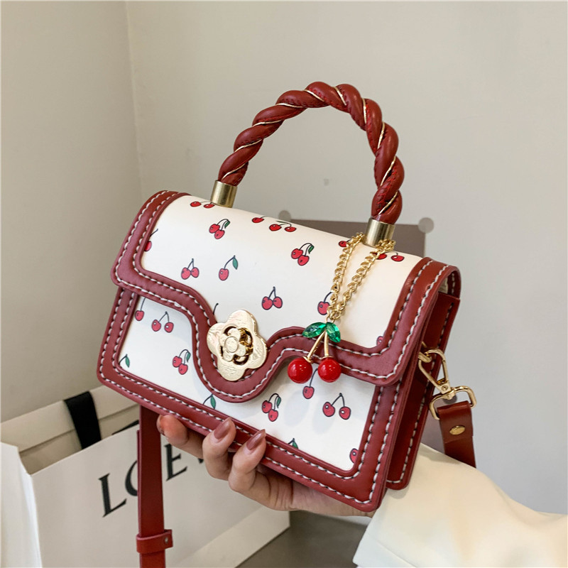 Printed Bags Women's 2022 Summer New Fashionable All-Matching Messenger Bag High Sense Fashion Handbag Material Bag Handmade Bag Tide